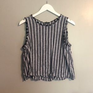 🎉 Host pick 🎉Loft Vertical stripe sleeveless shirt.